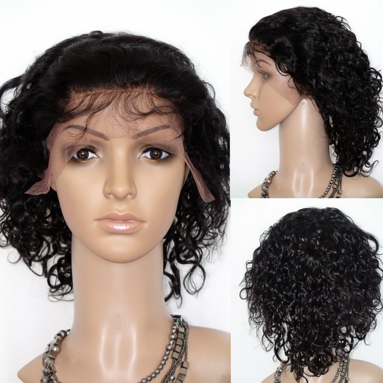 Curly Style and Human Hair Material Wigs Short Hair YL142 